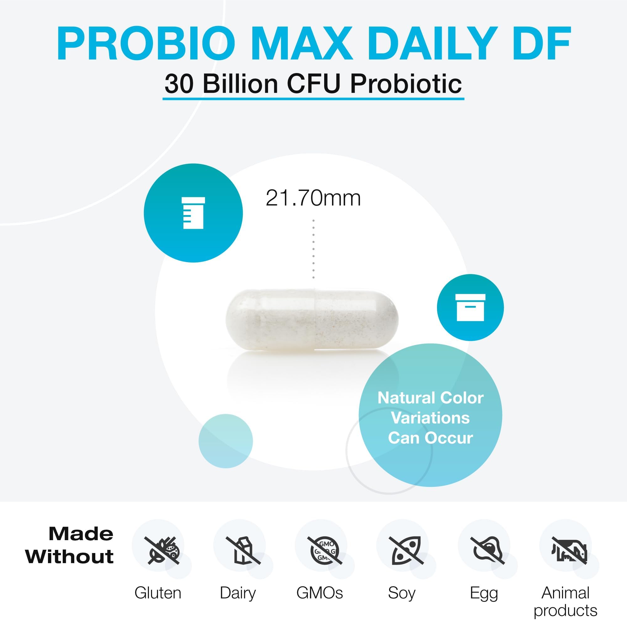 XYMOGEN ProbioMax Daily 30B DRcaps packaging demonstrates gastro-resistant delivery