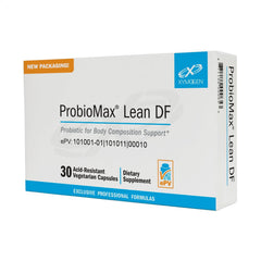 XYMOGEN ProbioMax Lean bottle front view with capsules for gut support.