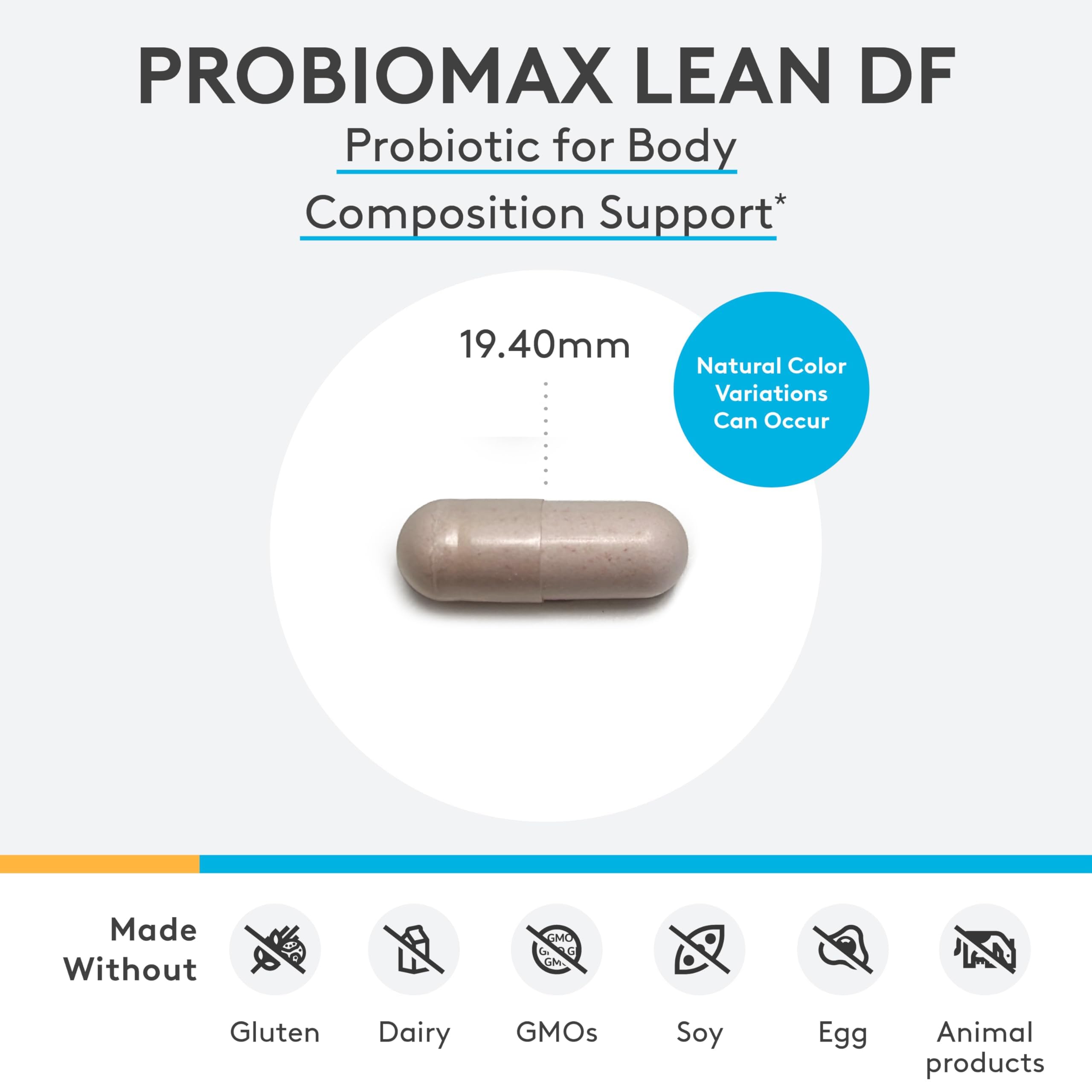 ProbioMax Lean blister pack highlights DRcaps and potency for digestion.