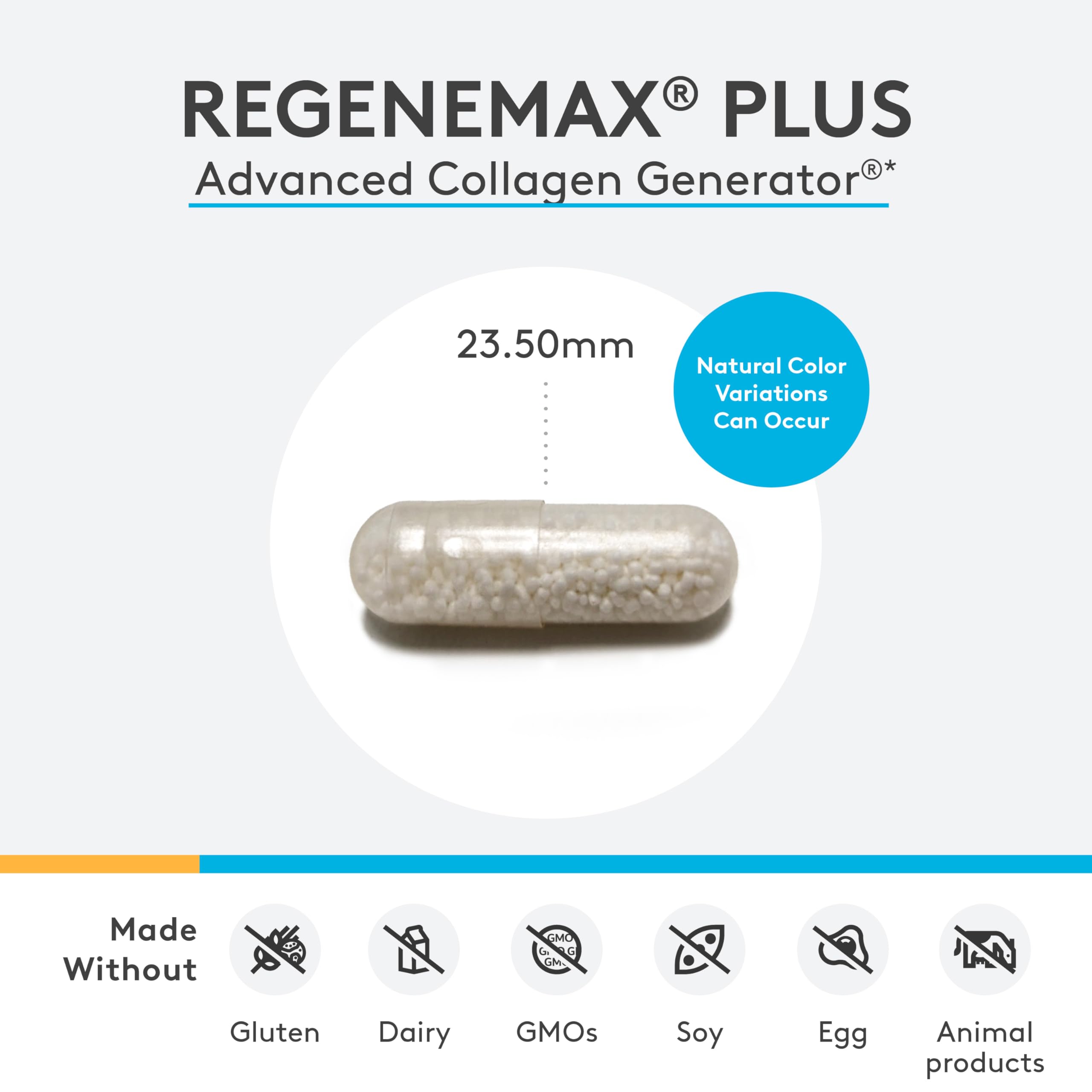 XYMOGEN RegeneMax Plus capsules sealed for easy daily collagen intake.