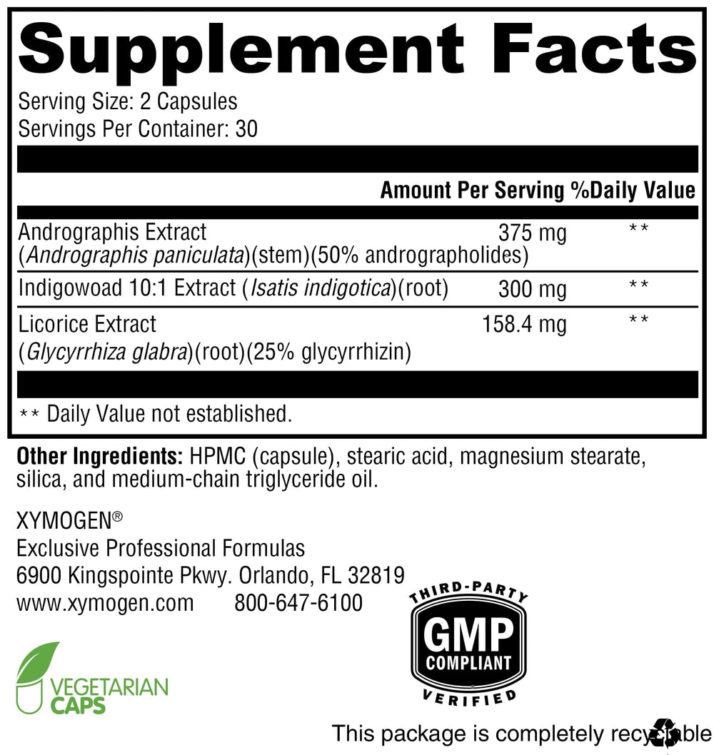 Pouring Viragraphis capsules demonstrates quick immune support on the go