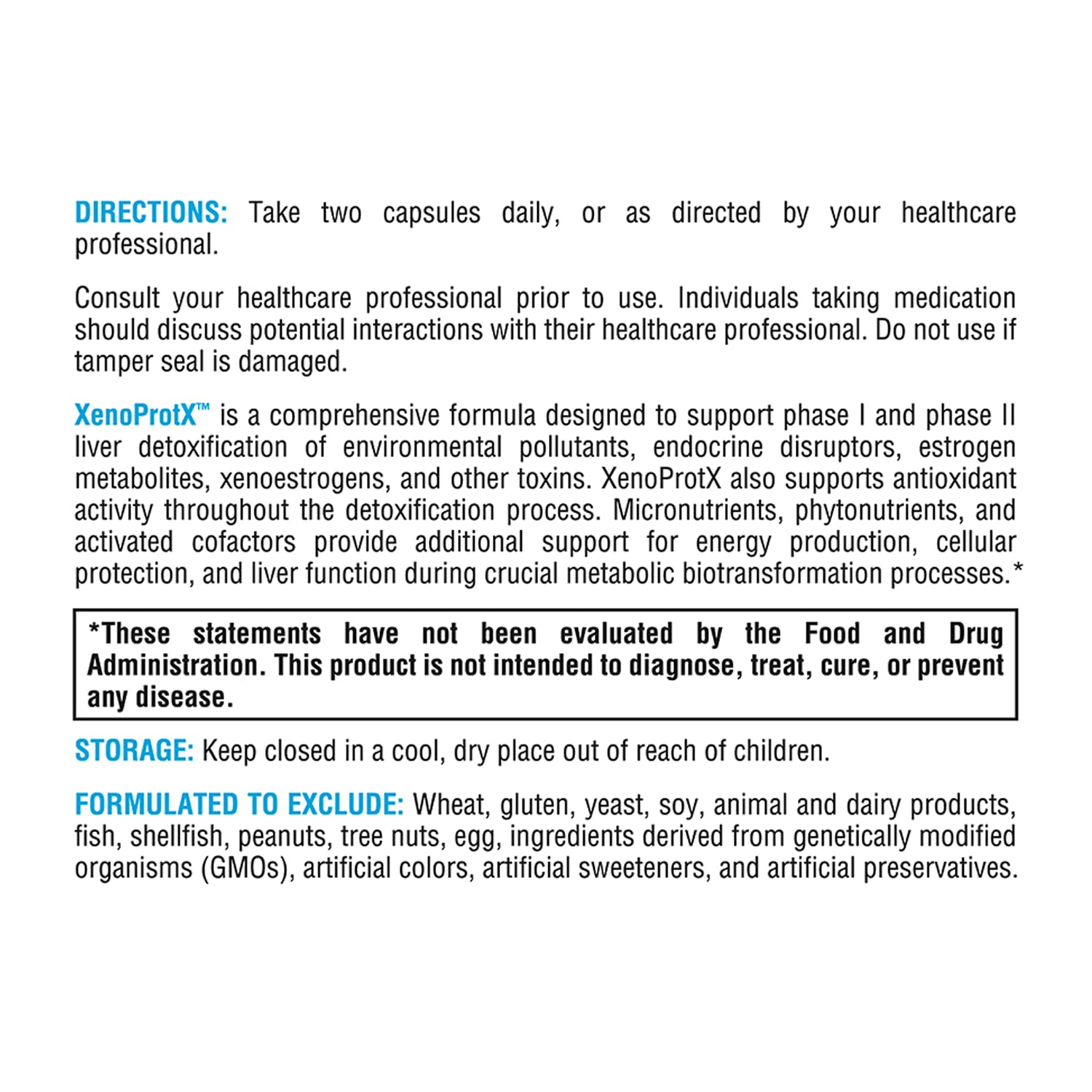 NAC and methyl folate listed among micronutrients in XenoProtX.