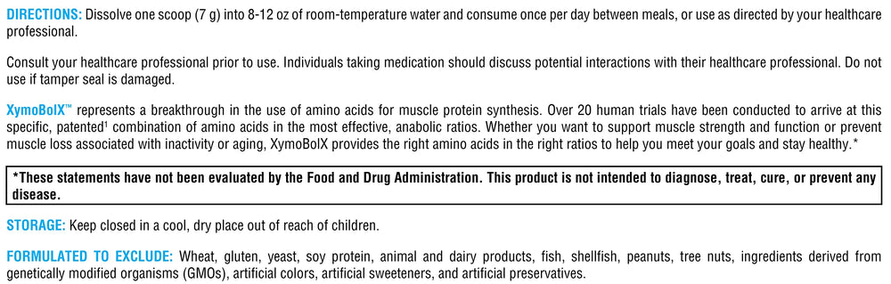 XYMOGEN XymoBolX lemon label closeup for ingredient transparency