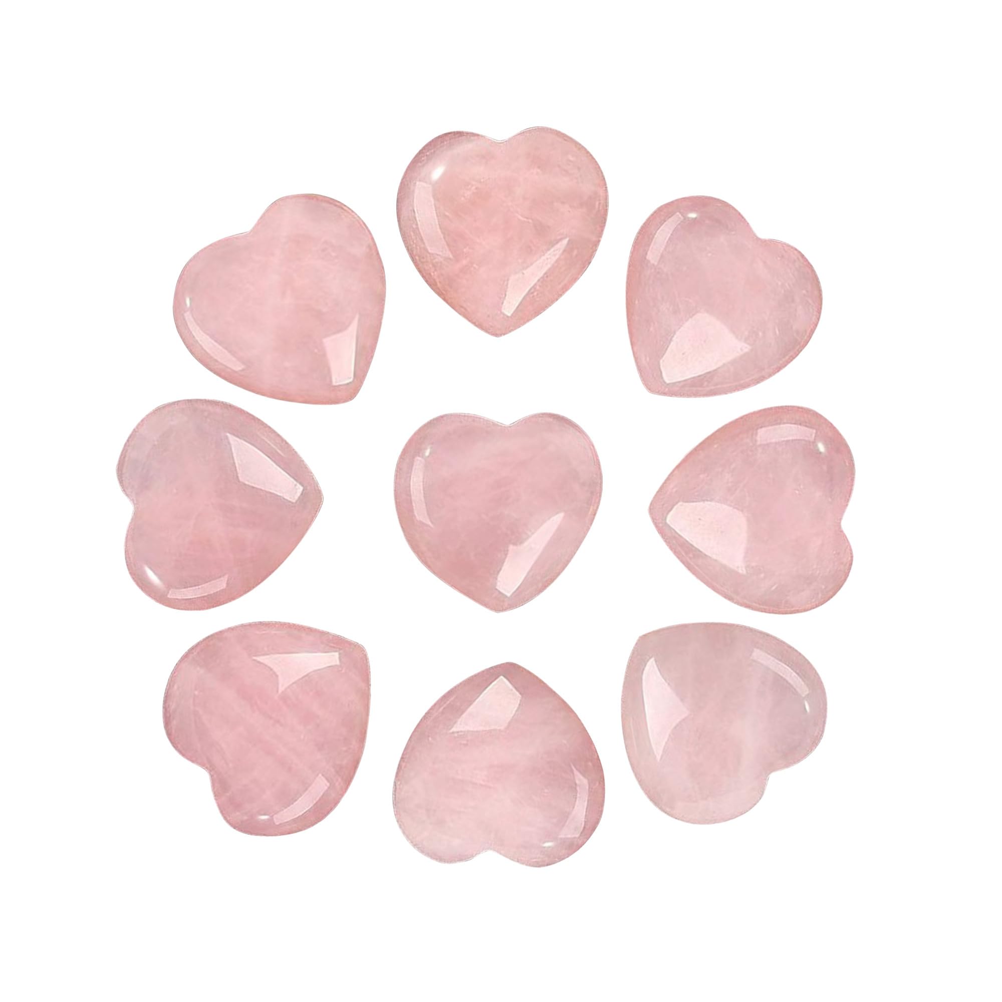 Xyntara rose quartz heart stones set for meditation and energy balance.