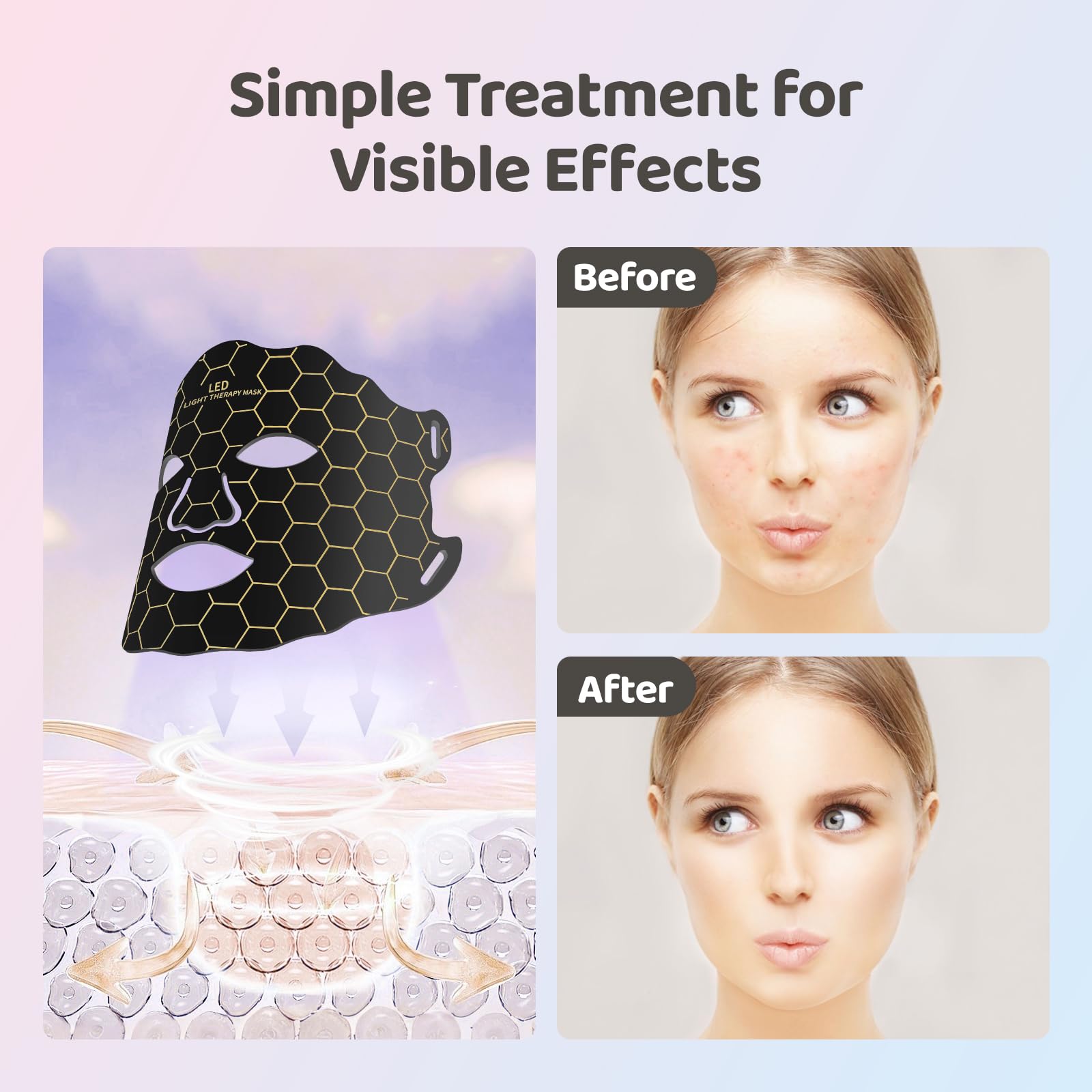 Yahi mask remote control enables easy switching and timer use.