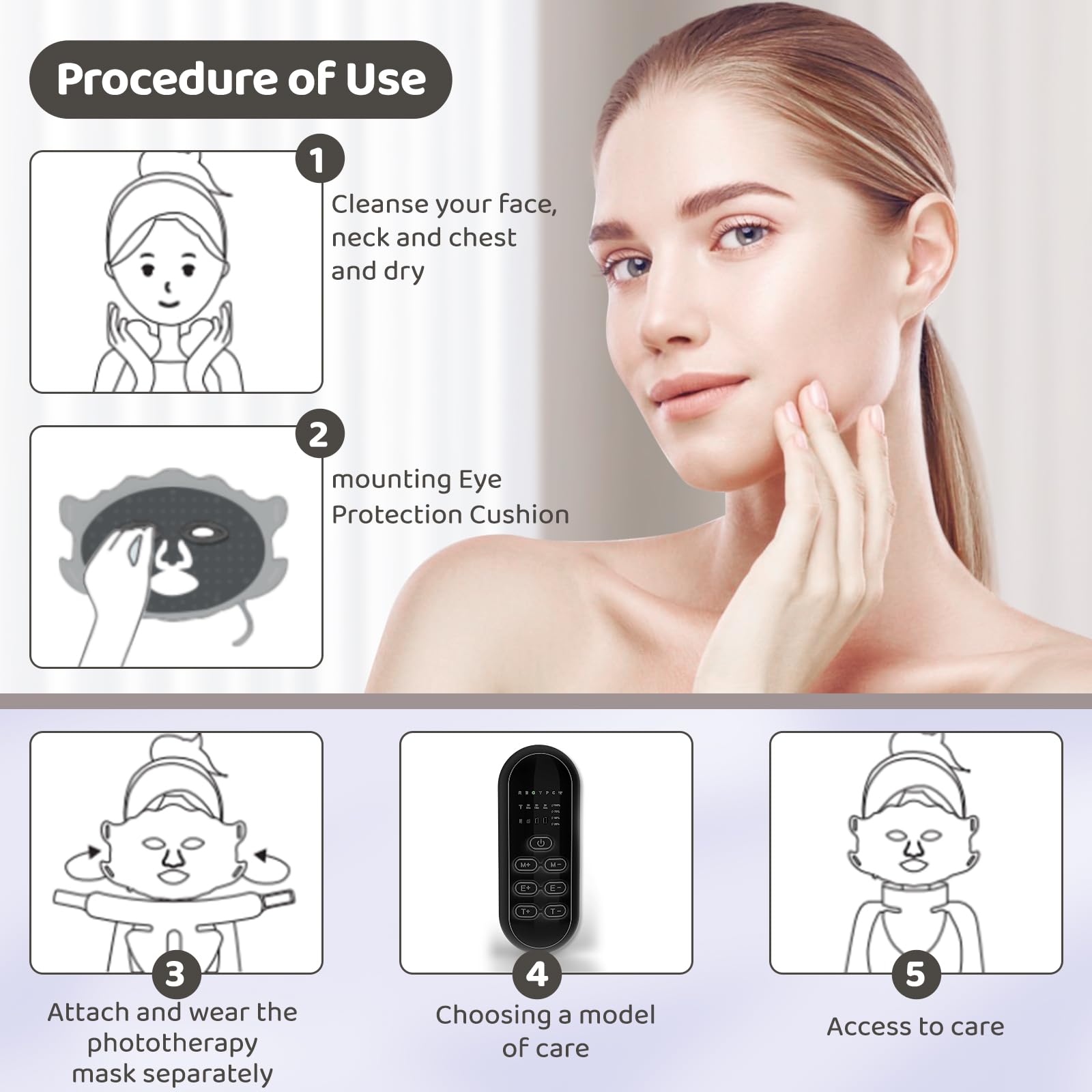 Yahi portable face mask design supports skincare anywhere and anytime.