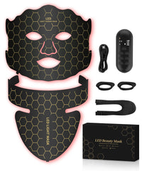 Yahi Red Light Face Mask Kala-01 in black for at-home facial therapy potential