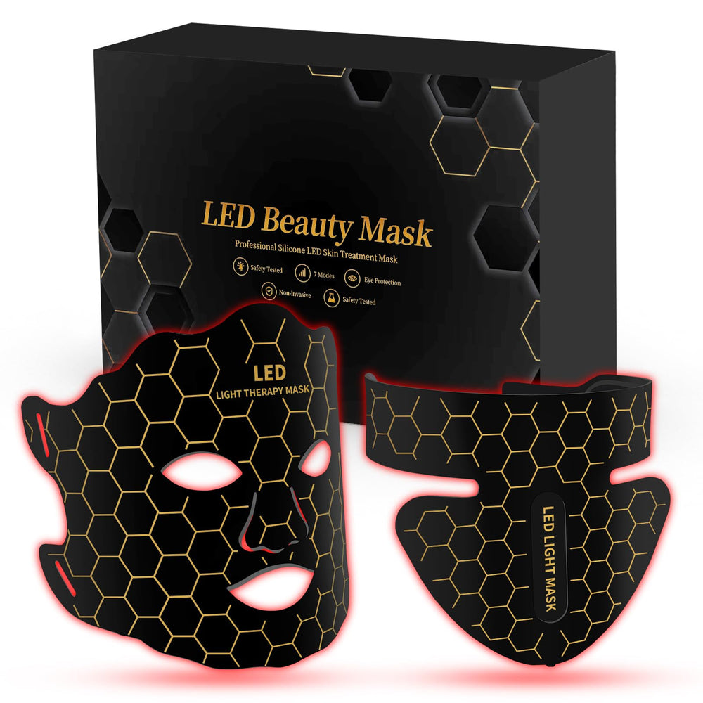 Yahi red light photon facial mask with remote control for convenient at-home sessions.