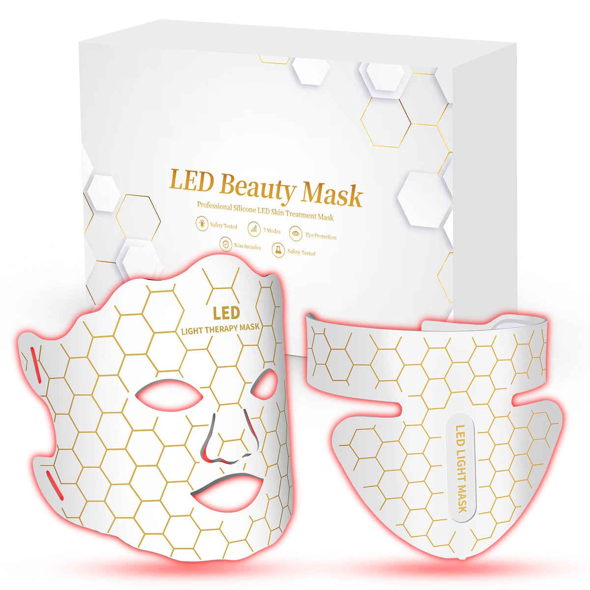 Yahi red light photon facial mask with remote control for easy at-home sessions