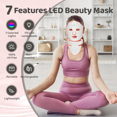 Yahi seven-color LED mask for customizable facial and neck light therapy