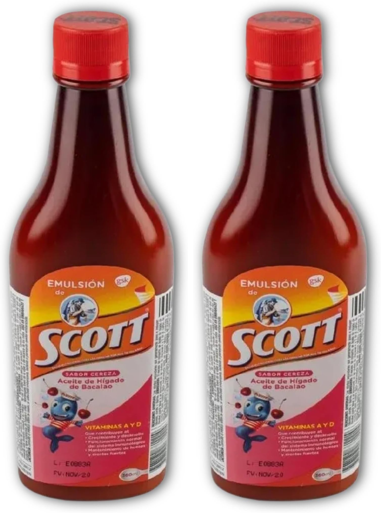 Yahve cherry-flavor emulsion bottle for kid-friendly daily supplementation.