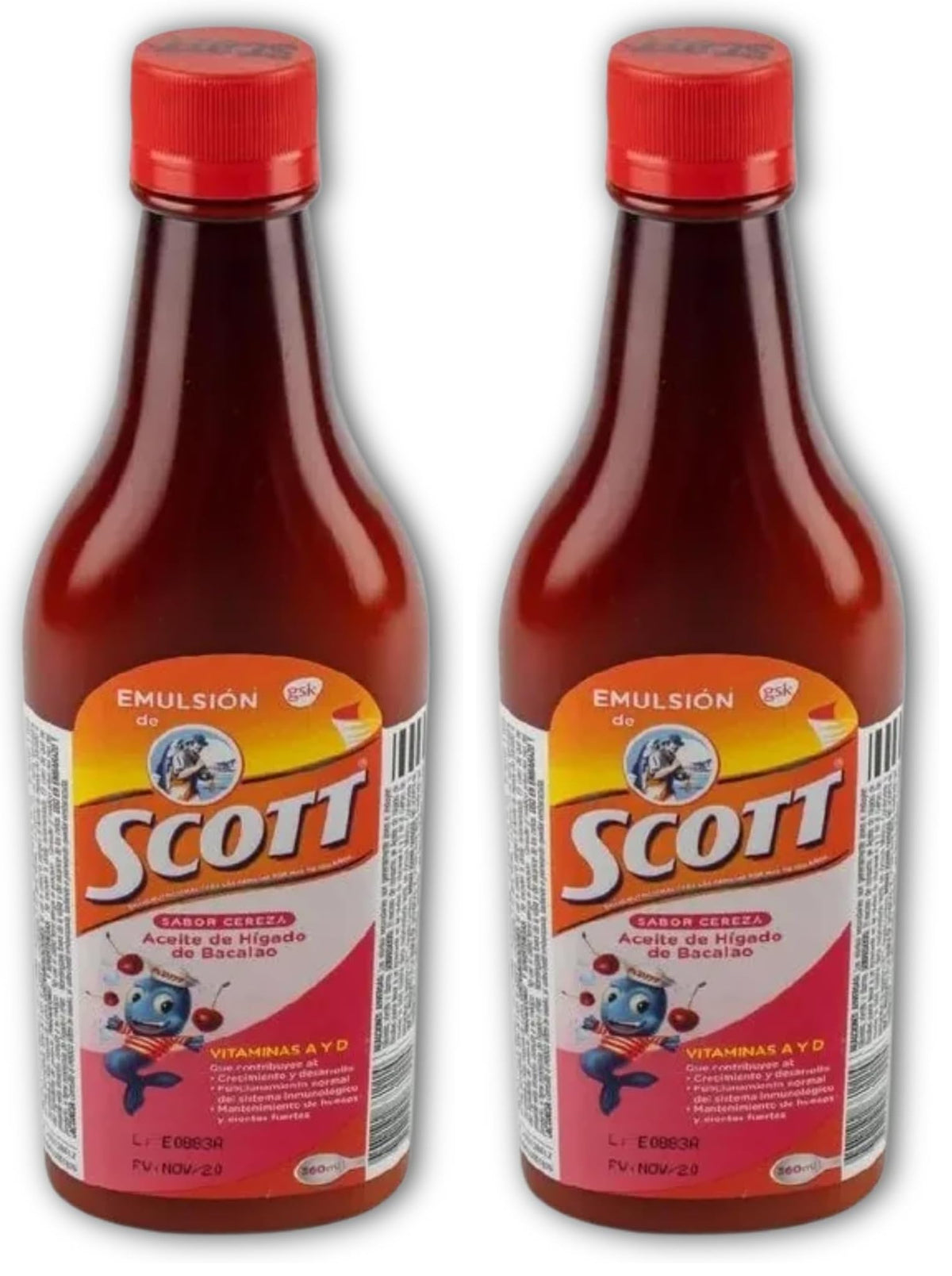 Yahve cherry-flavor emulsion bottle for kid-friendly daily supplementation.