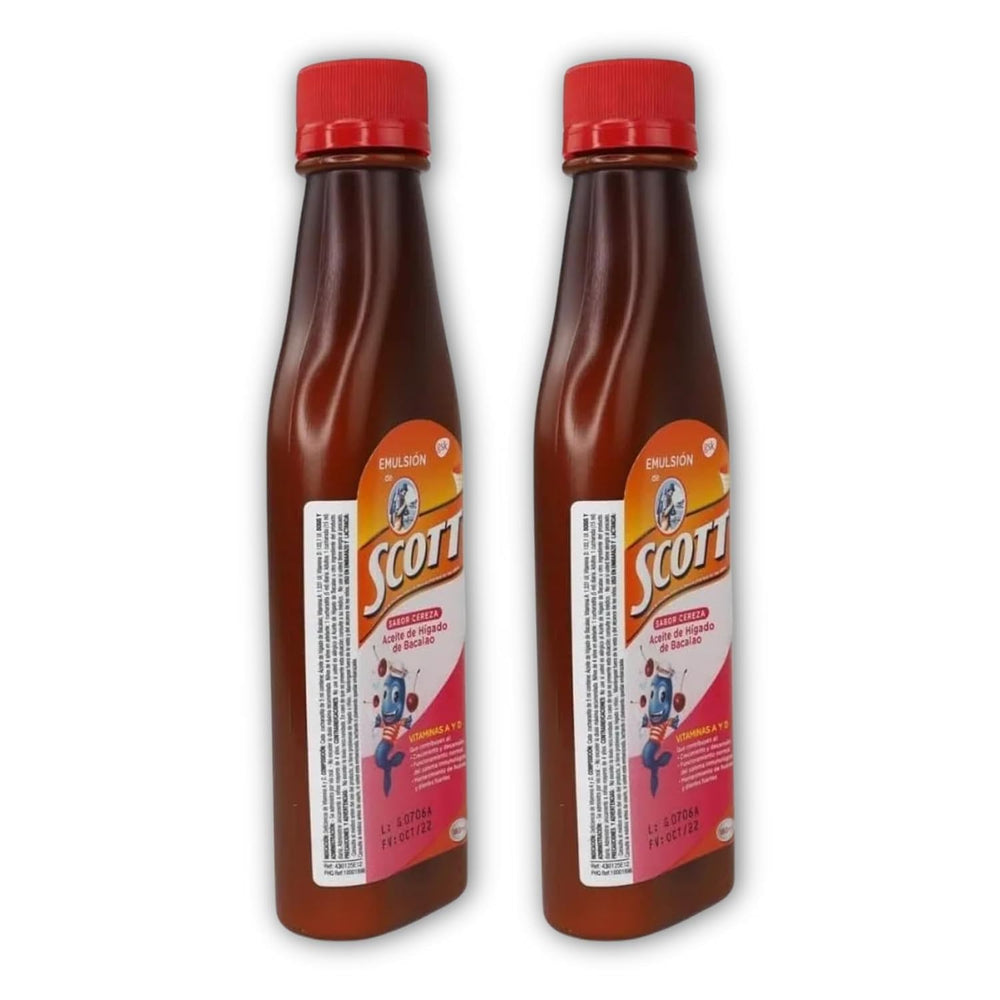 Yahve cod liver oil emulsion cherry pour shows easy dosing for children.
