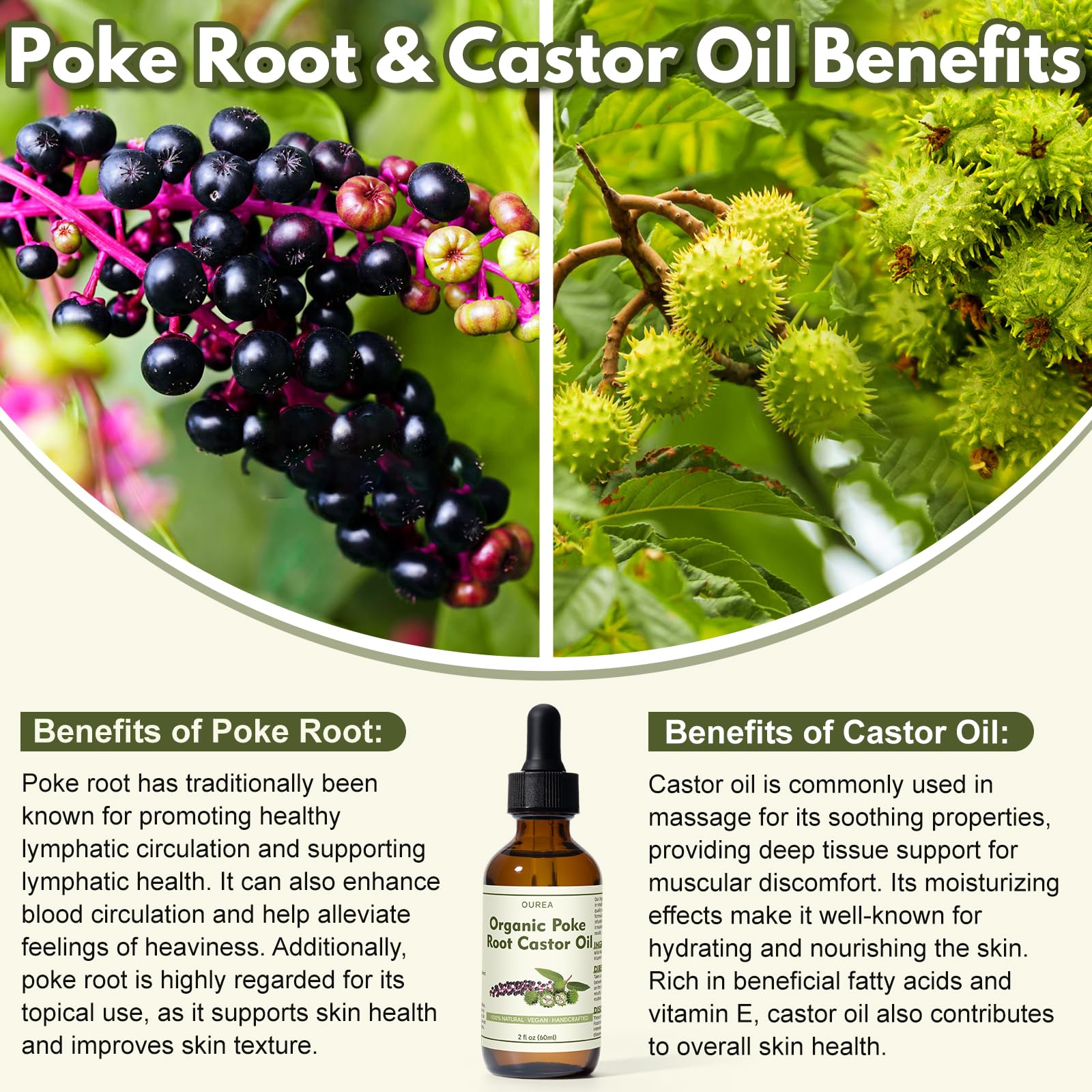 Label highlights organic ingredients and safe formulation for sensitive skin.