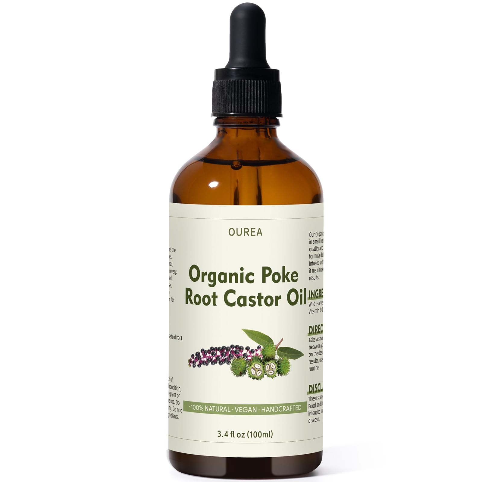 Yakucho poke root castor oil massage for muscle relief.