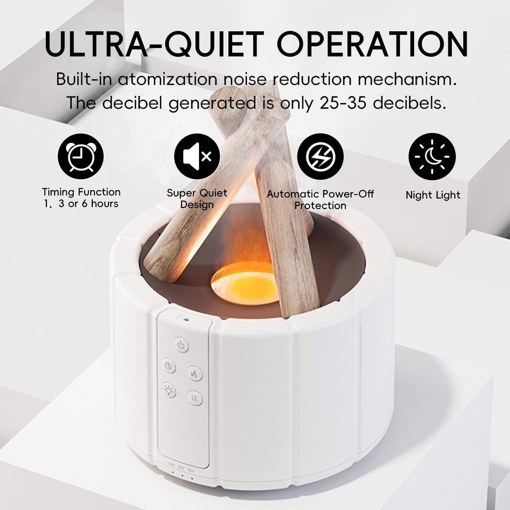 Yaledi Campfire Flame Diffuser night light mode for evenings