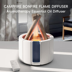 Yaledi Campfire Flame Diffuser side view with soft illumination