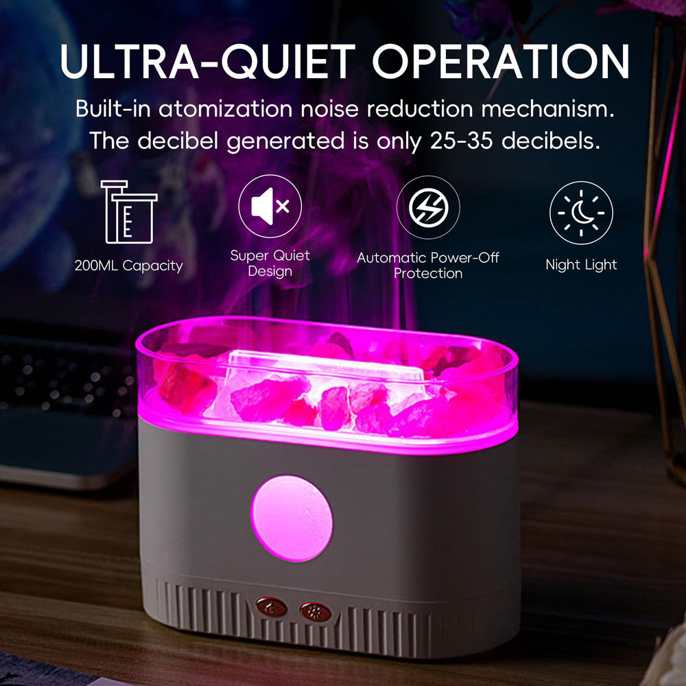 Yaledi diffuser with seven-color lights creates a calming glow.