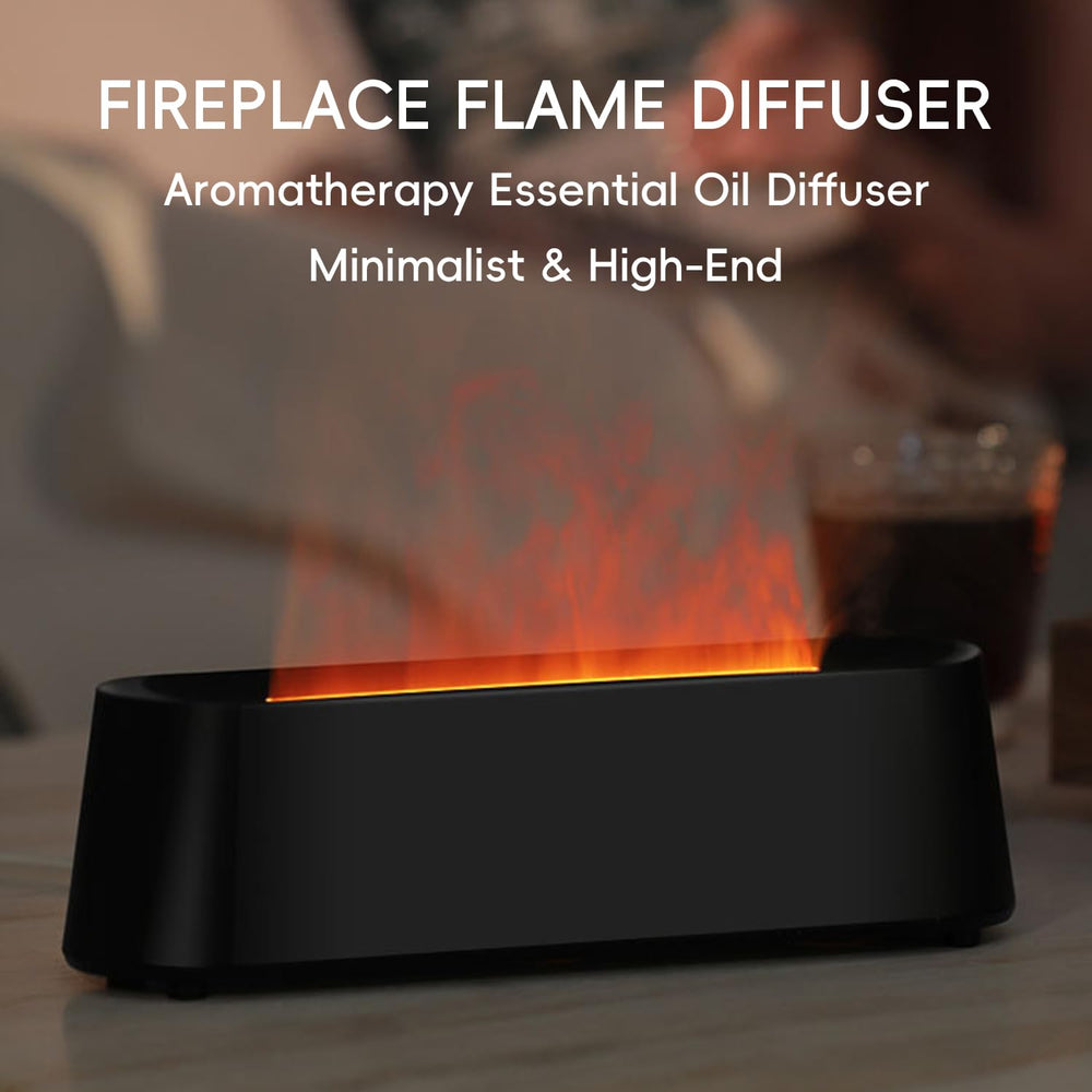 Yaledi diffuser showing ambient flame light enhancing mood and decor.