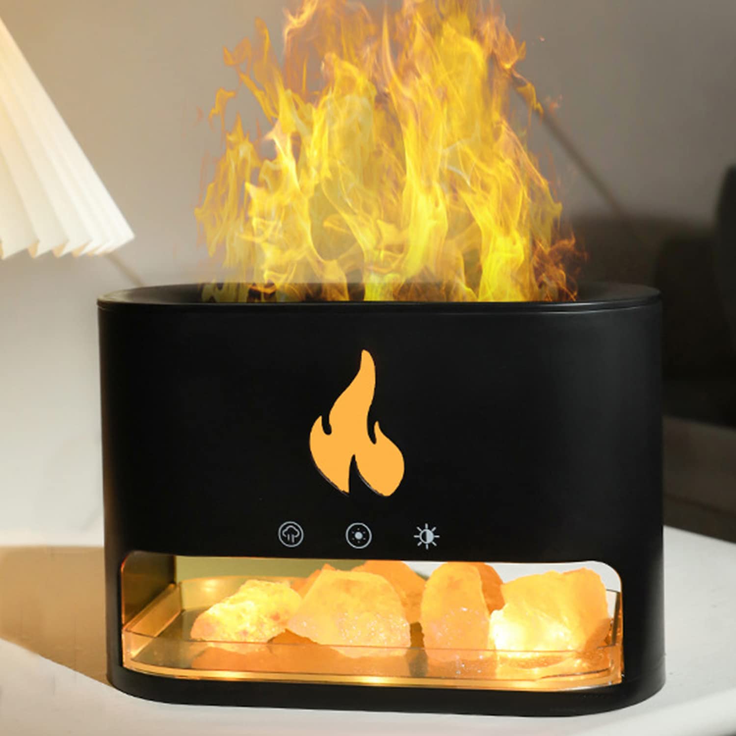 Yaledi fireplace diffuser flame light creates cozy ambient glow
