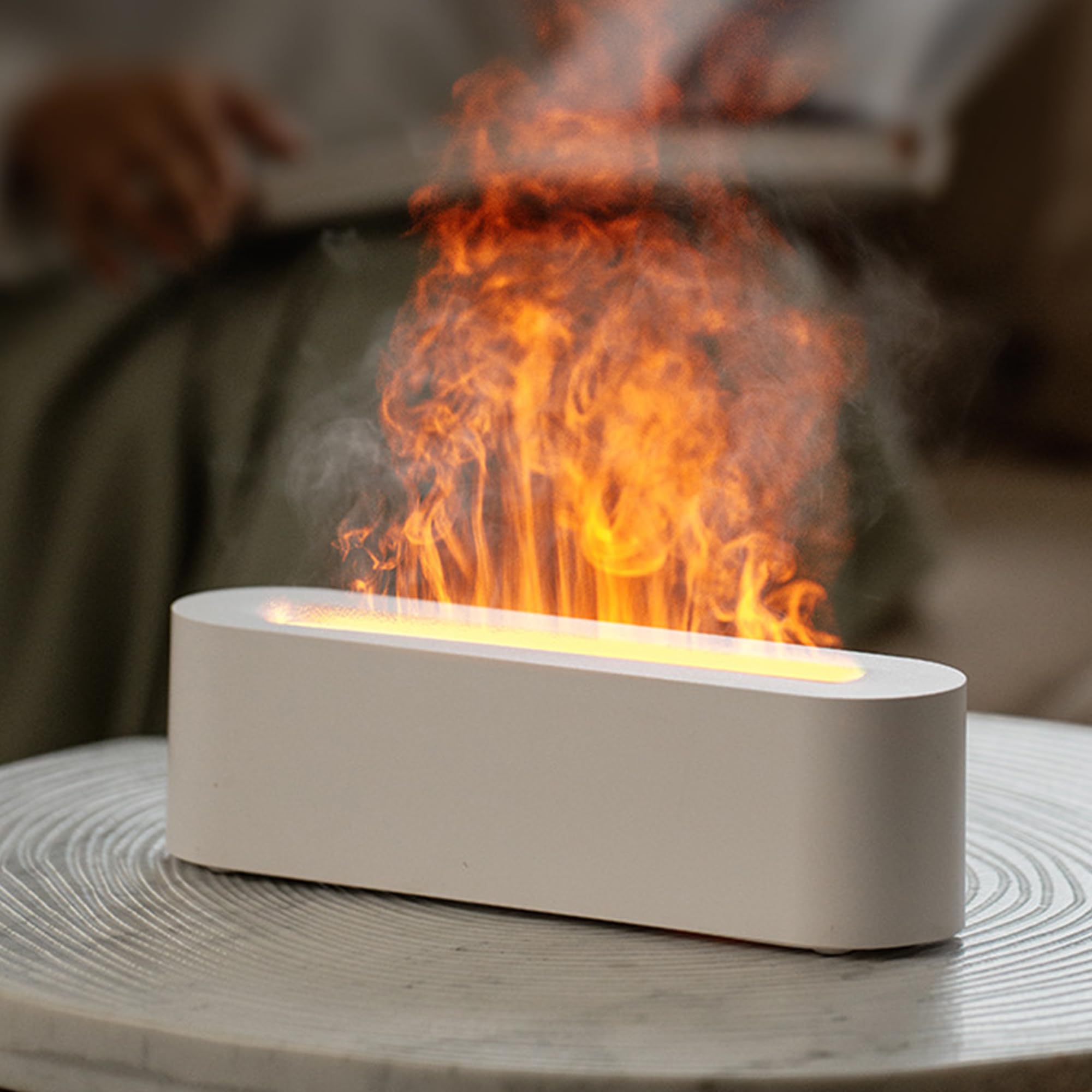 YALEDI Fireplace Diffuser with flame light adds cozy ambiance and decor