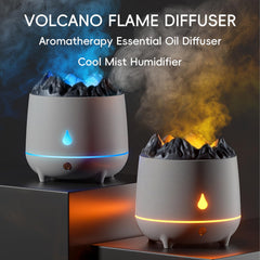 Yaledi Volcano Flame Diffuser with ice blue light for calm focus and mood.