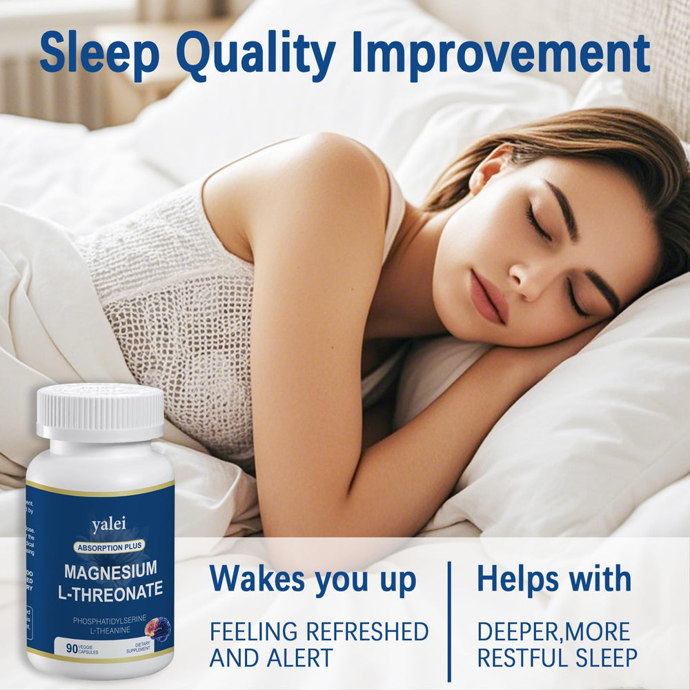 Yalei magnesium glycinate capsules close-up emphasizing gentle nerve and muscle support