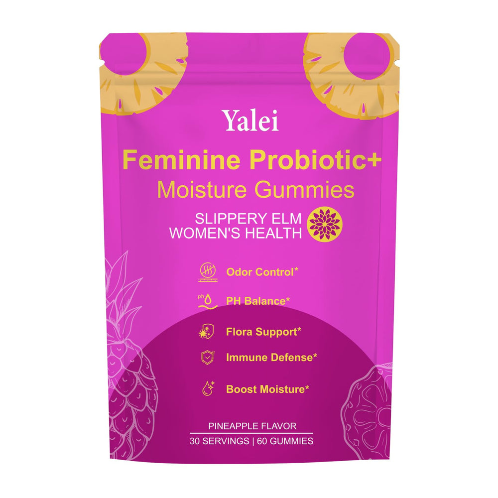 Yalei Slippery Kitty Gummies pineapple bottle ready for daily probiotic support.