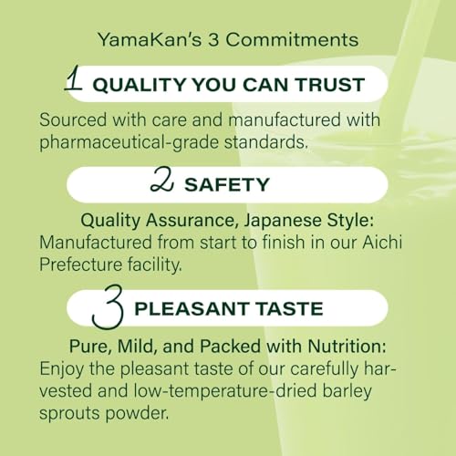 Yamamoto Kanpoh Yamakan Young Barley Grass Powder in pantry bag.