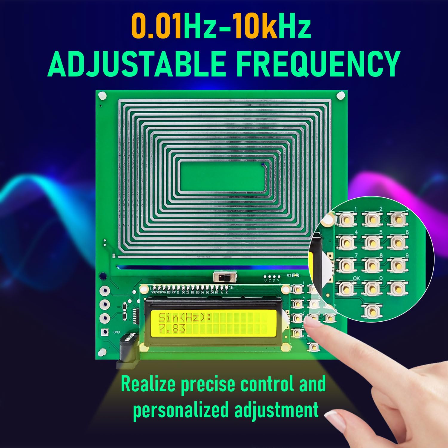 YAMEOME compact 15 cm PCB design supports portable, silent meditation.