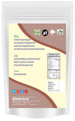YAMKAY Karuvelampattai powder texture close-up, fine earthy powder ideal for easy mixing into beverages.