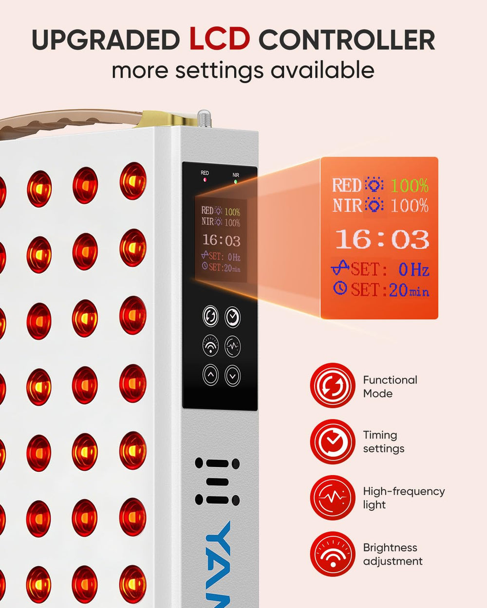 YAMURI 110W panel used as standing lamp for therapy sessions at home