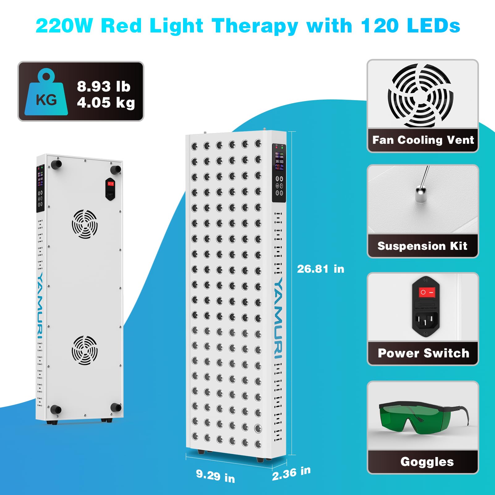 YAMURI 220W compact dimensions fit on desks and nightstands