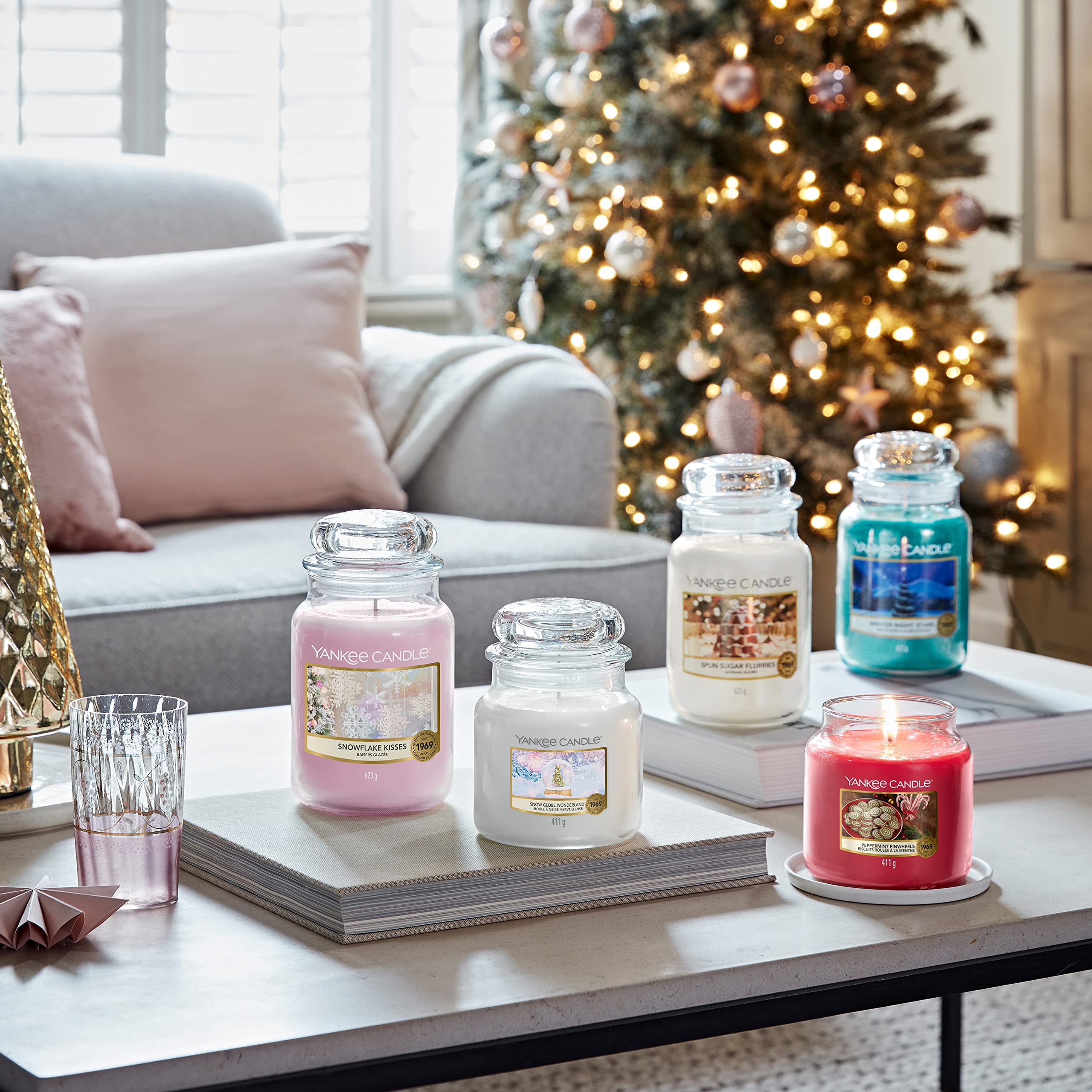 Yankee Candle long burn time up to 150 hours.
