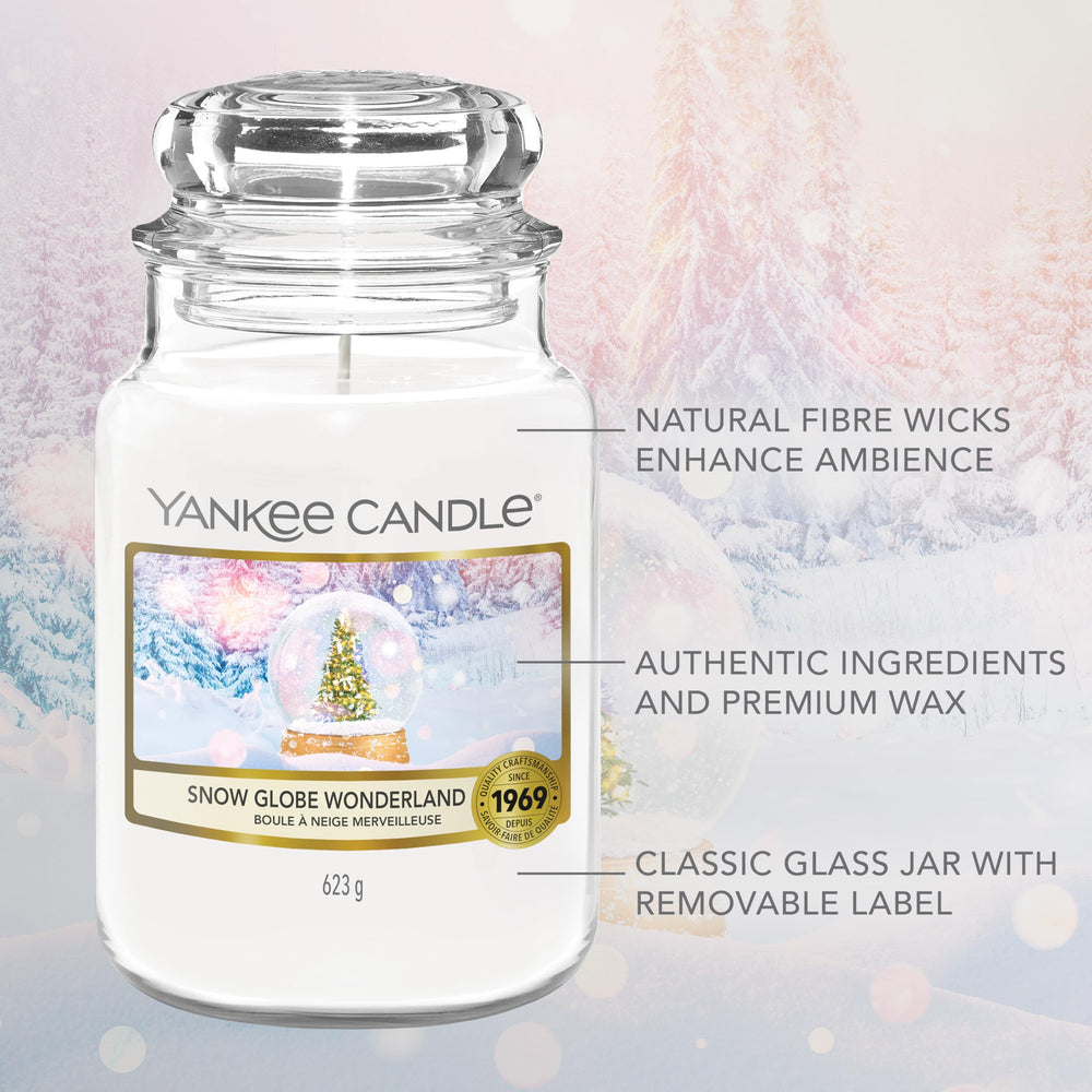 Yankee Candle peppermint candies accent for nostalgic holiday décor.