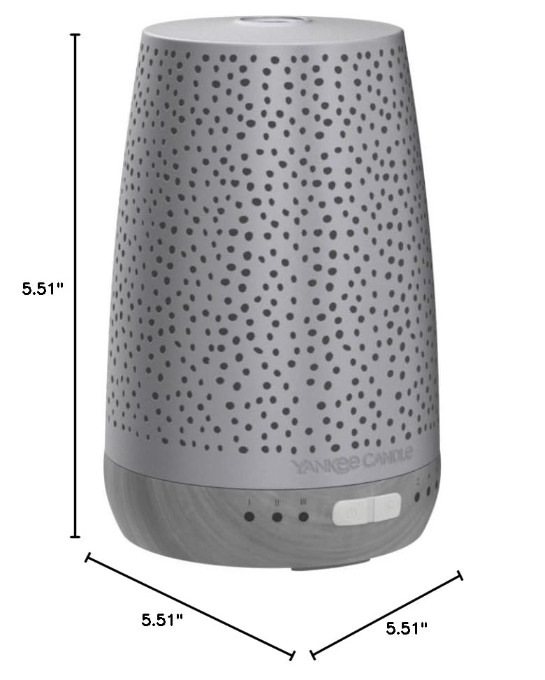 Yankee Candle Sleep Diffuser silver kit on nightstand, ready to use.
