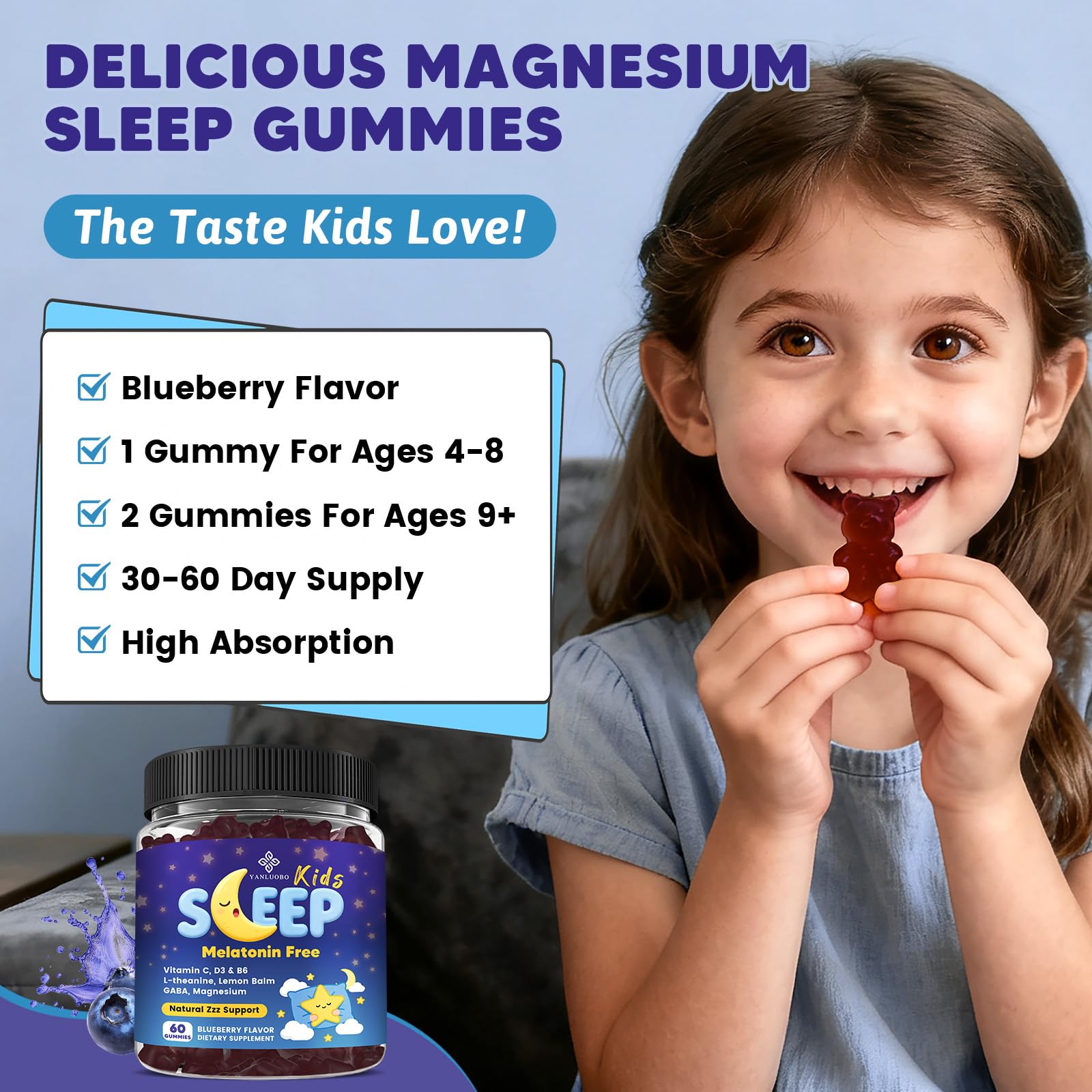 Gummies in a serving spoon for easy dosing.