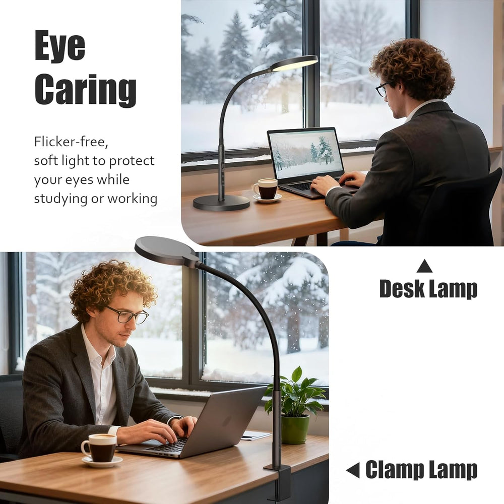 Yarah Light Therapy Lamp versatile floor, desk, and clamp setup