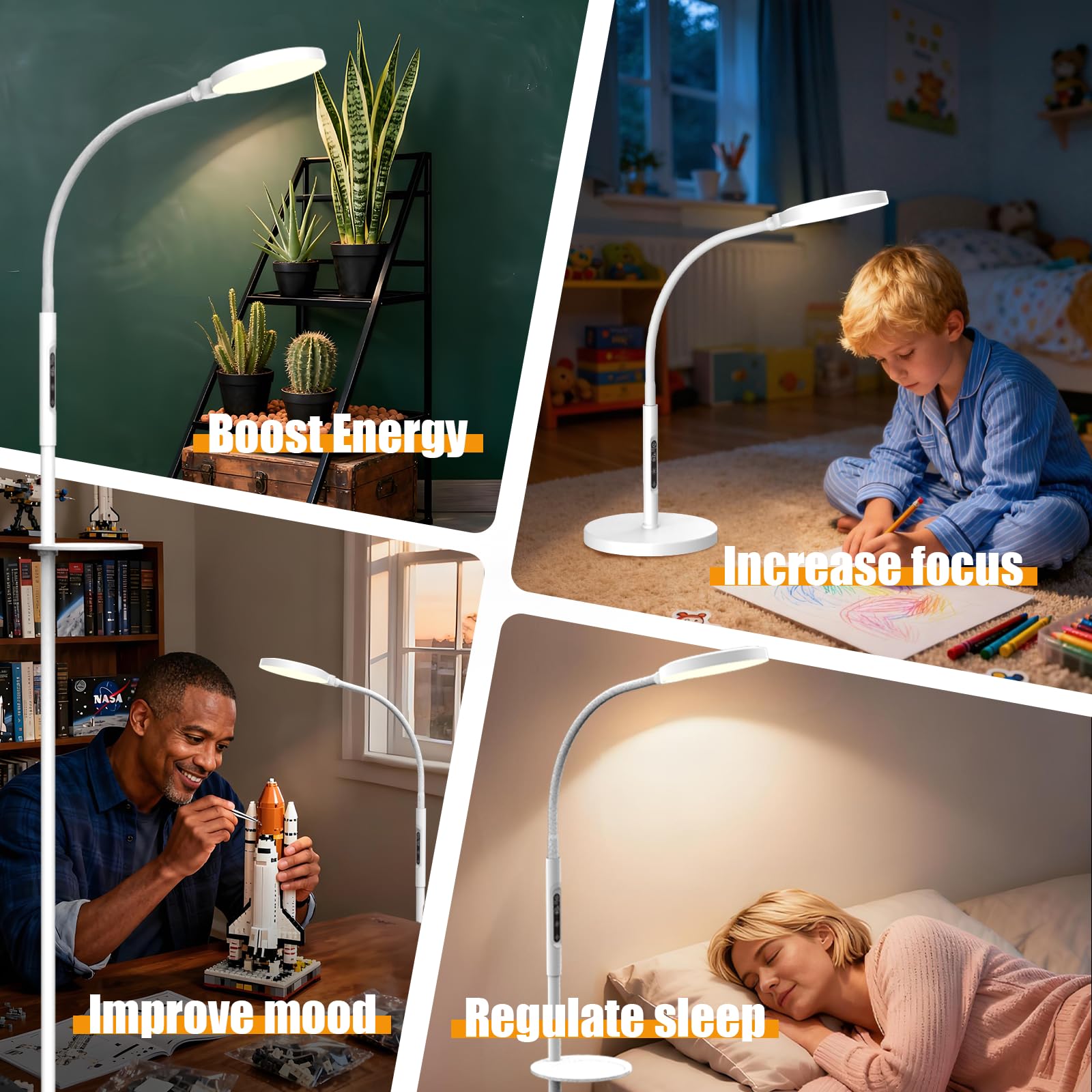 Yarah light therapy lamp suitable for living room, bedroom, and office