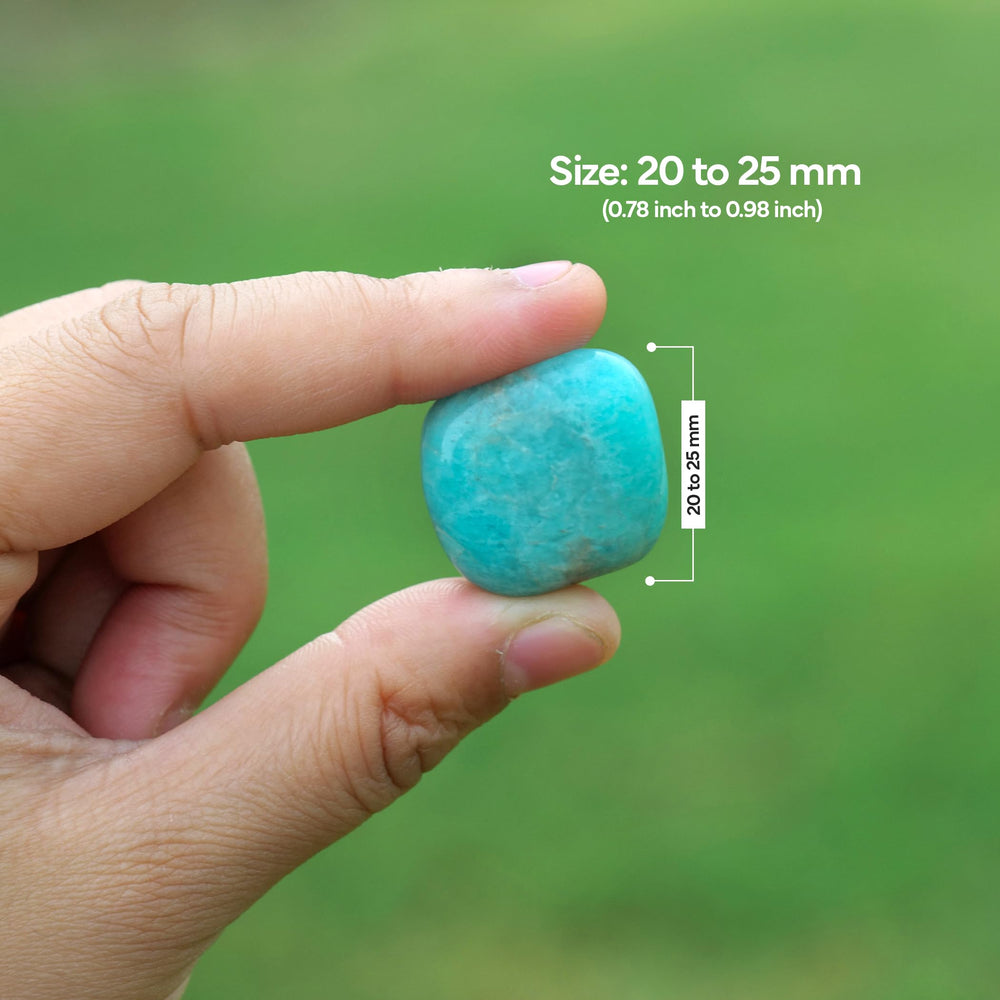 YATHABHISA Amazonite stones for office or shelf decor to balance energy.