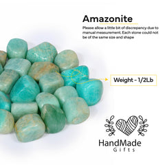 YATHABHISA Amazonite stones packed in a box with a pouch for easy gifting.