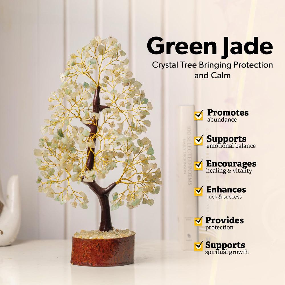 YATHABHISA Green Jade Tree base provides stable grounding for display