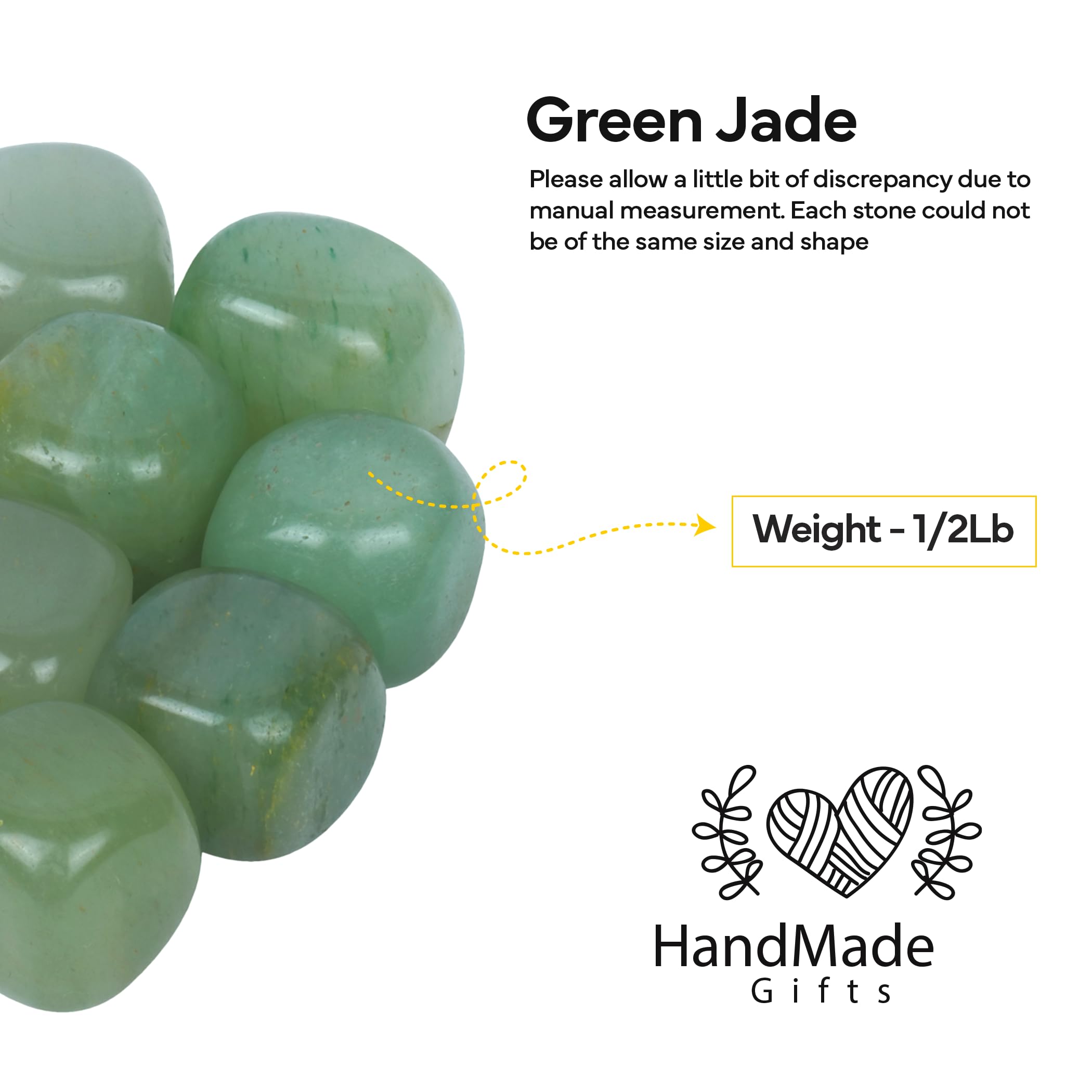 YATHABHISA green jade tumble stone altar decor highlighting chakra balance possibilities