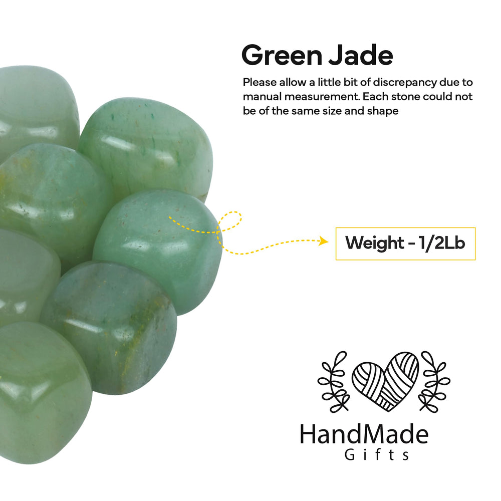 YATHABHISA green jade tumble stone altar decor highlighting chakra balance possibilities