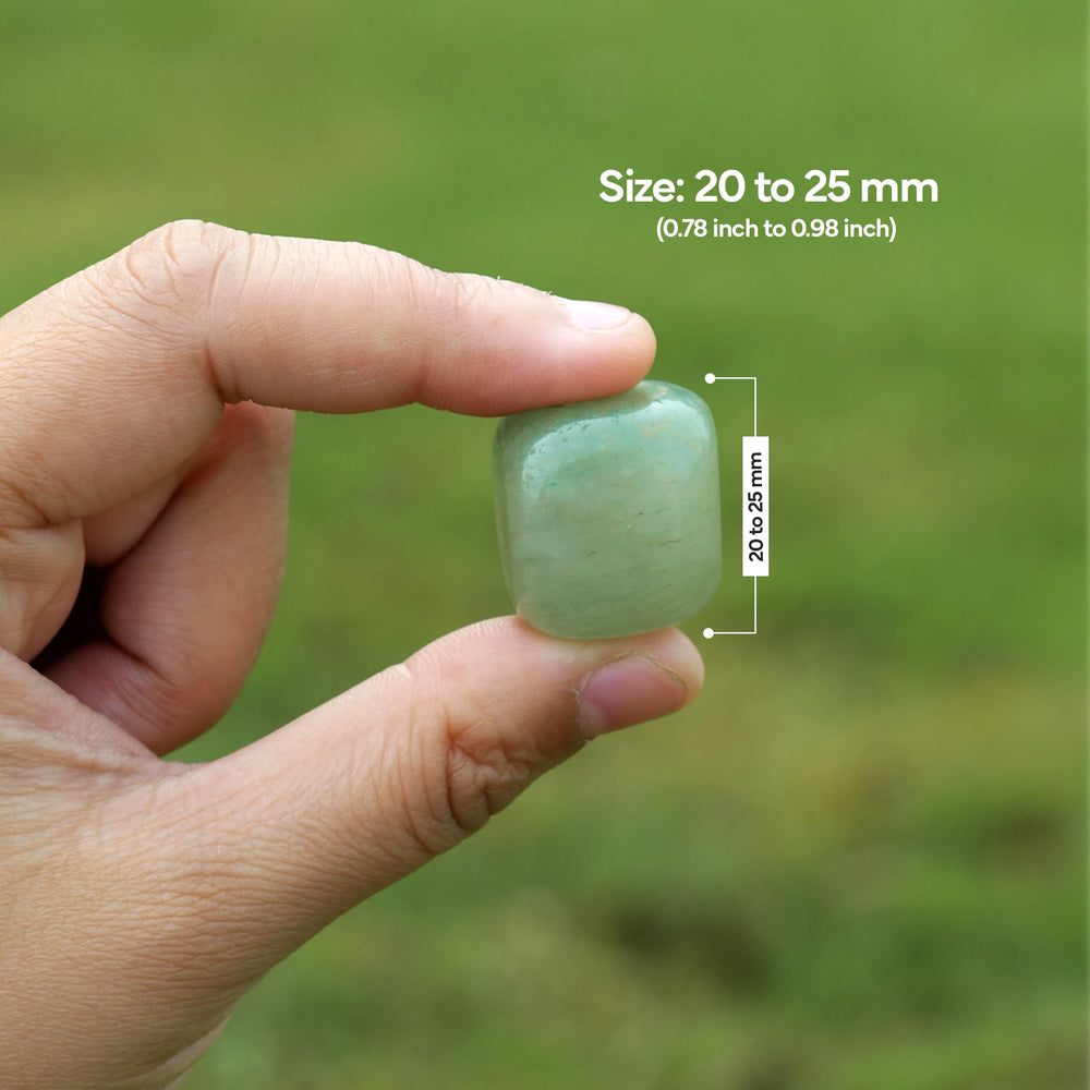 YATHABHISA green jade tumble stone for chakra balancing and meditation