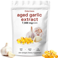 YATIME odorless aged garlic softgel bottle for daily heart and immune support.