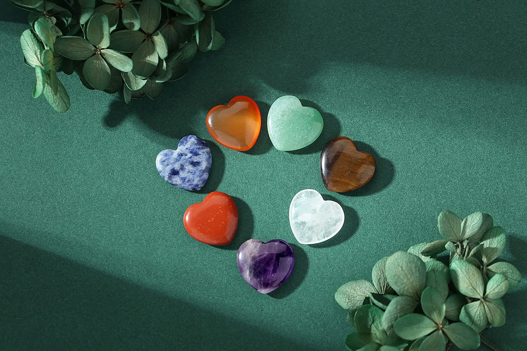YATOJUZI amethyst heart crystal promotes relaxation and clarity