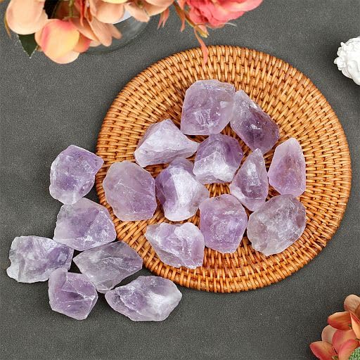 Yatojuzi Amethyst rough stone closeup shows natural texture for crystal crafting