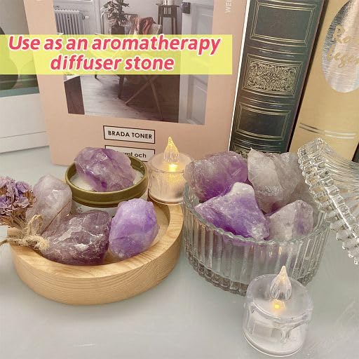 Yatojuzi Amethyst rough stones bundle for wrapping, cabbing, and mindful rituals