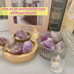 Yatojuzi Amethyst rough stones bundle for wrapping, cabbing, and mindful rituals